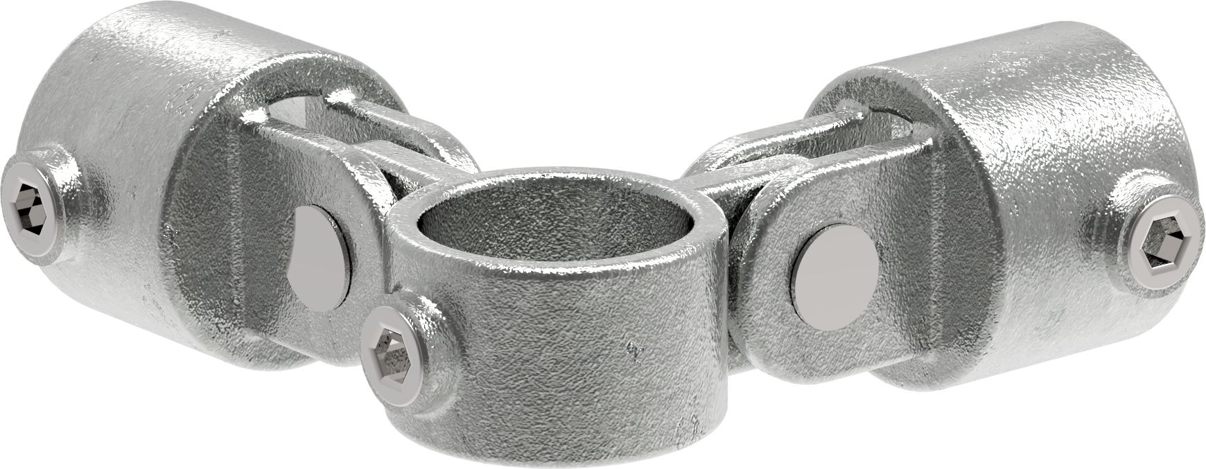Rohrverbinder | Gelenkstück doppelt 90° | 168B34 | 33,7 mm | 1" | Feuerverzinkt u. Elektrogalvanisiert