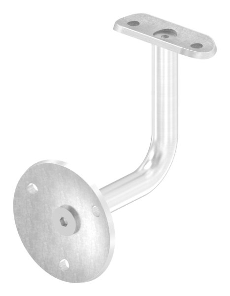Handlaufhalter mit Ronde 70x5 mm und Halteplatte für Ø 42,4 mm V2A