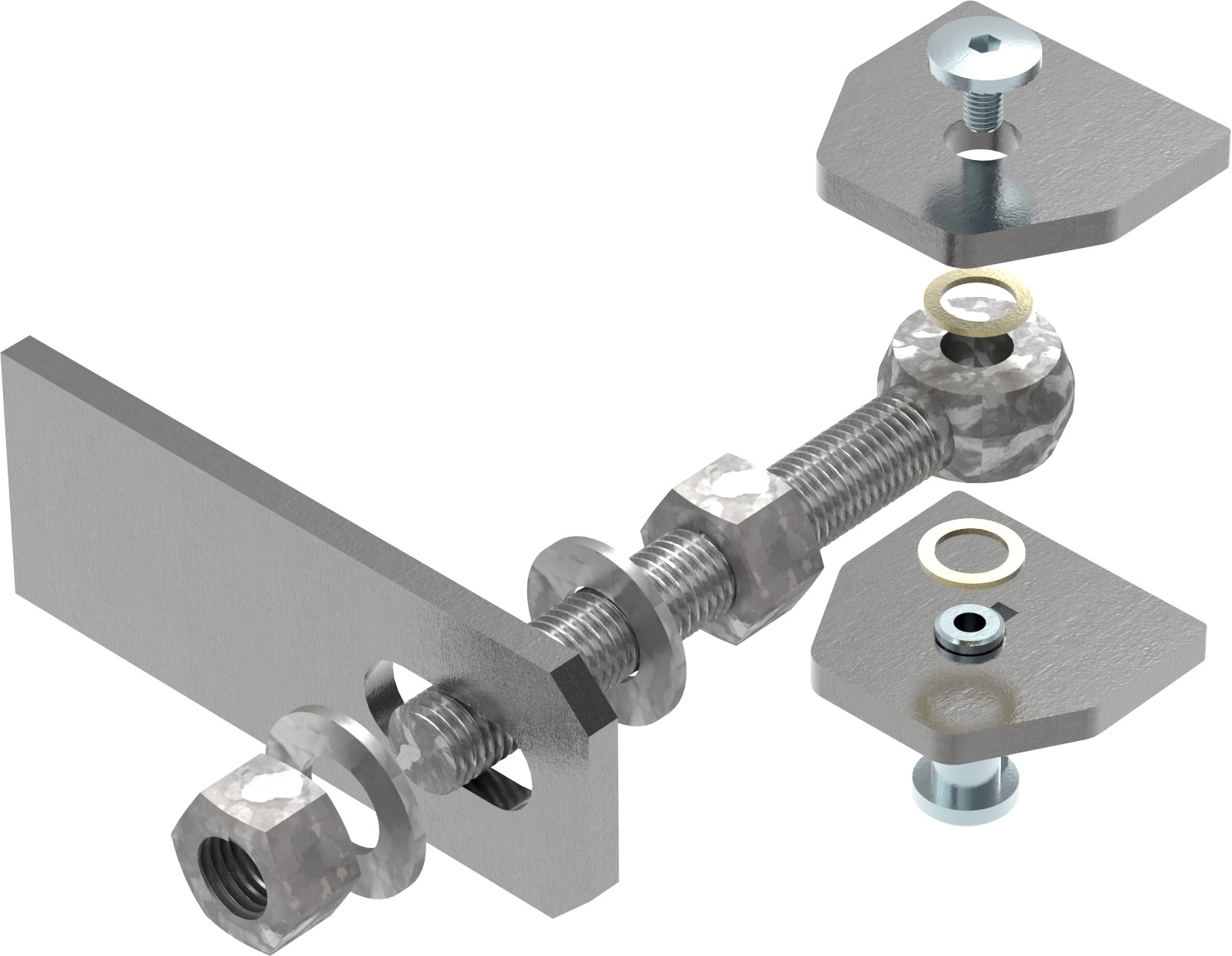 Torband M20 verstellbar Langlochlasche Stahl (roh) S235JR
