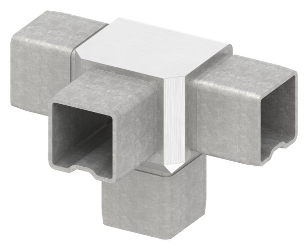 Verbindungsstück für Rohr 30x30x2mm, V4A