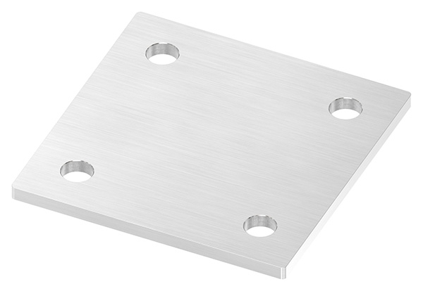 Ankerplatte | Maße: 120 x 120 x 6 mm | mit 4 Bohrungen á Ø 13 mm | V2A