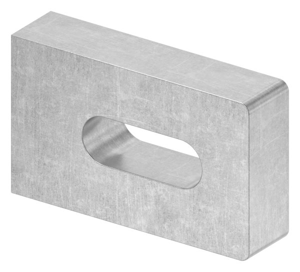 Anschweisslasche eckig Stahl S235JR 50 x 30 x 12 mm mit Langloch 25 x 9 mm-88-1154122-ST.12