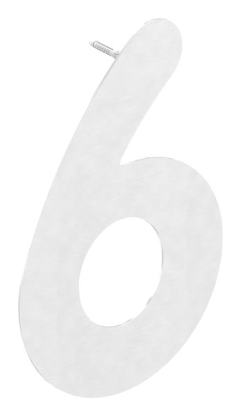 Hausnummer 6 | groß | Maße: 200 mm x 300 mm | V2A