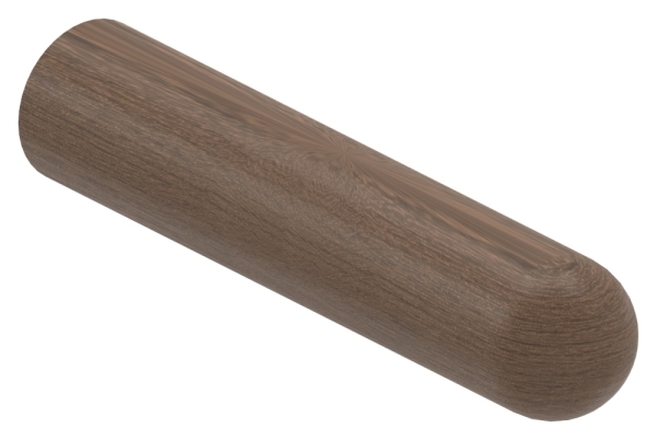 Holzhandlauf Nussbaum Ø 42 mm Laenge 200 mm lackiert-88-11HHM.NU42