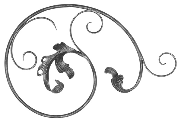 Ländliches Barock | Maße: 490x620 mm | Stahl S235JR, roh