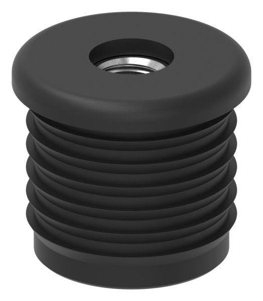 Kunststoffkappe für Rundrohr 33,7mm mit M10
