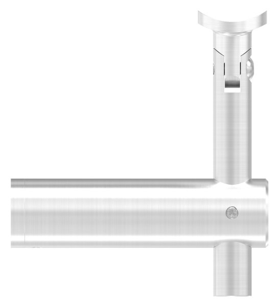 Handlaufhalter mit Gelenk und Halteplatte für flachen Anschluss V2A