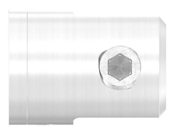 Querstab-Plattenhalter V2A Edelstahl Ø 25 mm – Anschluss FLACH inkl. Schrauben