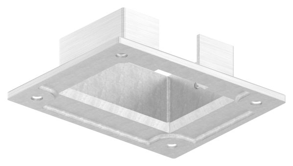 Wandbefestigung Edelstahl V2A fuer Nutrohr 60 x 40 mm mit 4 gesenkten Bohrungen Ø 5-5 mm-88-1160377.240