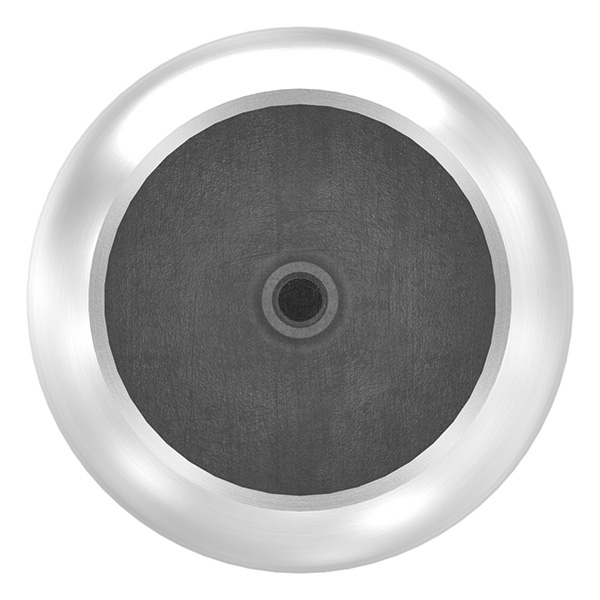 Rohrabschlusskugel hohl für 60,3mm Rohr, mit M8