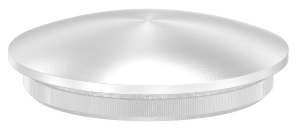 Stopfen leicht gewölbt V2A Vollmaterial für Ø 42,4x2,6 mm - dünne Ausführung