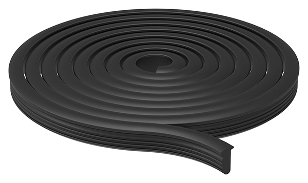 Abschlussdichtung | für Glas: 16,76-17,52 mm | für Profil-Innenseite | ohne doppelseitigem Klebeband | Kautschuk