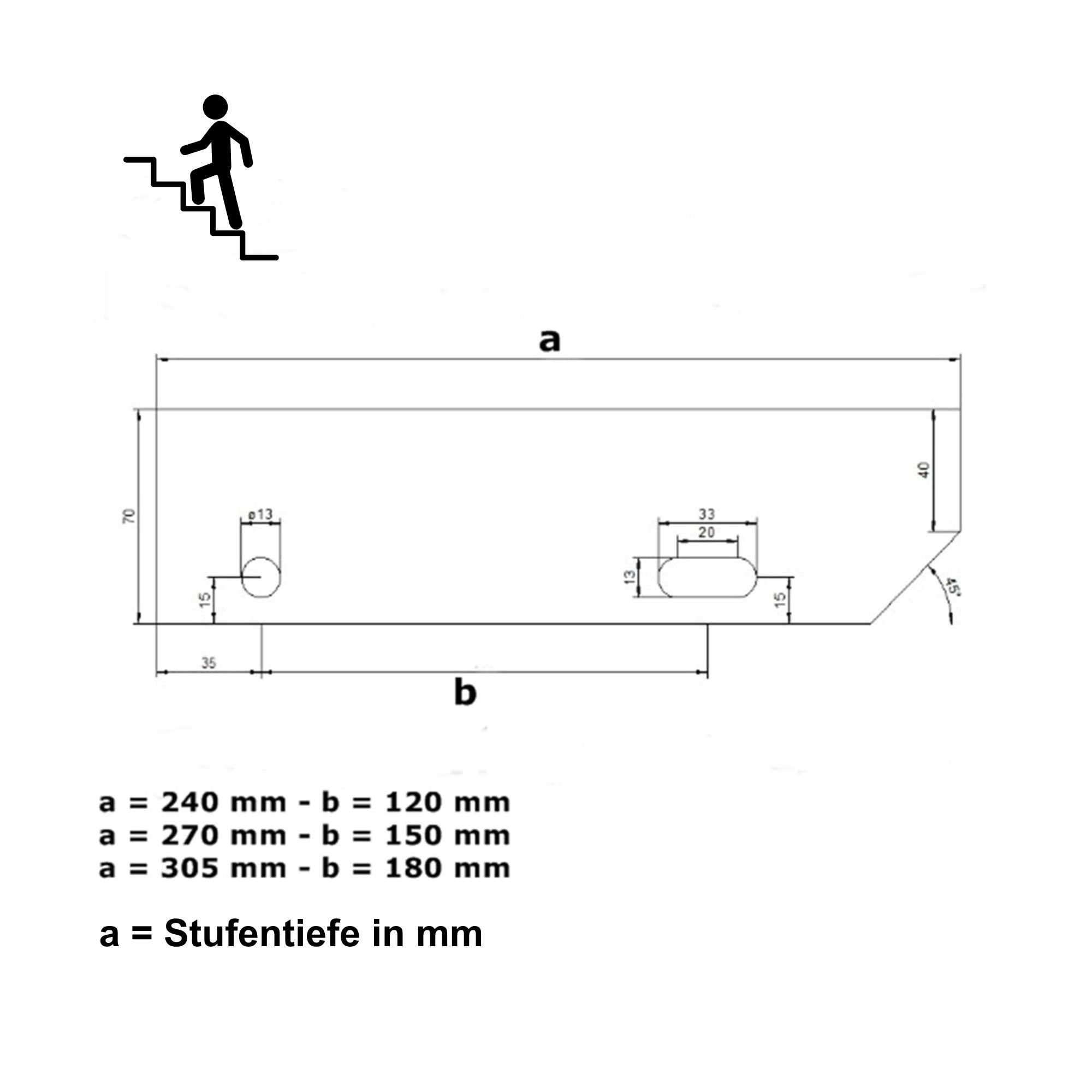Gitterroststufe 1000 x 240 MW 30-30 TS 35-2 Rutschhemmung R10-24-1002430352.7