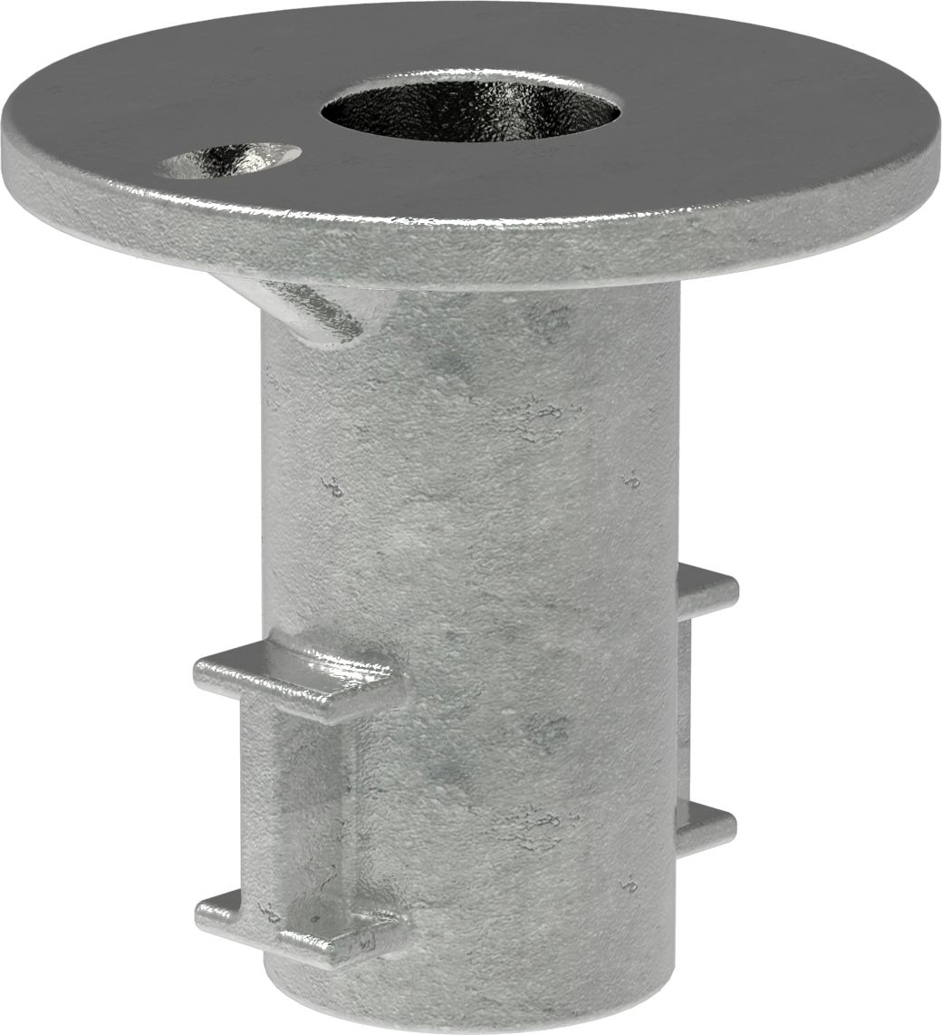 Rohrverbinder Bodenhuelse Ø 48-3 mm -1 1-2- - Temperguss verzinkt - 134D48-134D48