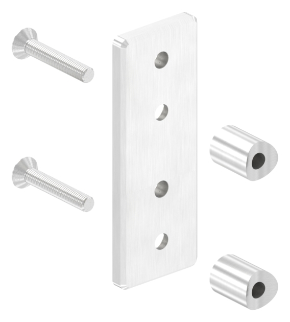 Wandbefestigung fuer Gelaenderpfosten Ø 42-4 mm - V2A-11-3050.4