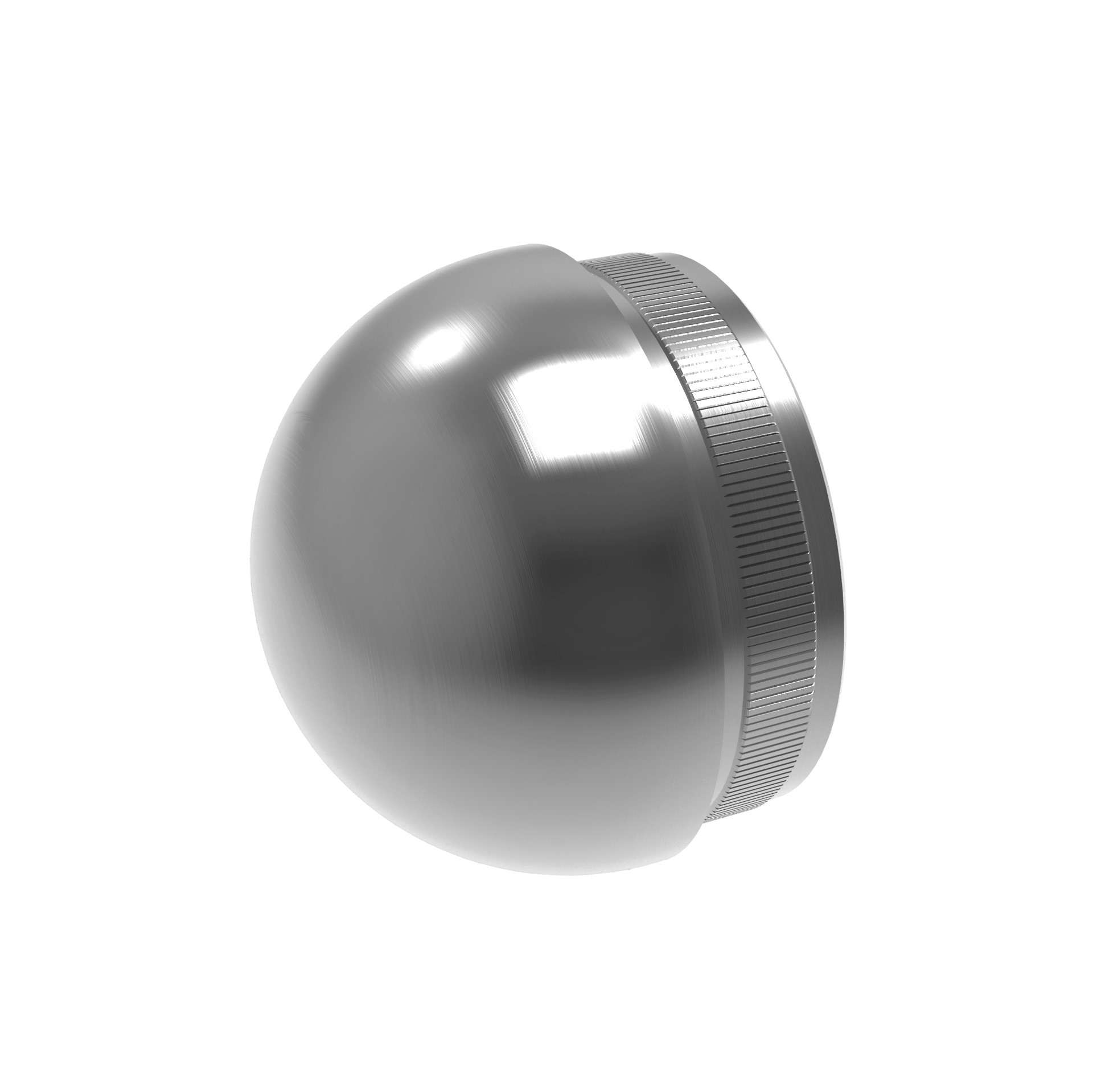 Rohrstopfen halbrund  fuer Rundrohr- Ø 42-4x2 mm V2A-11-5044-A.4