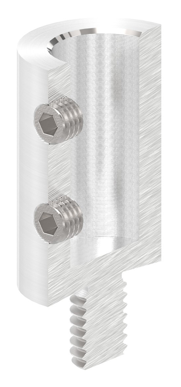 Steckstueck V2A M8 Gewinde mit 2 Madenschrauben-11-2068.4