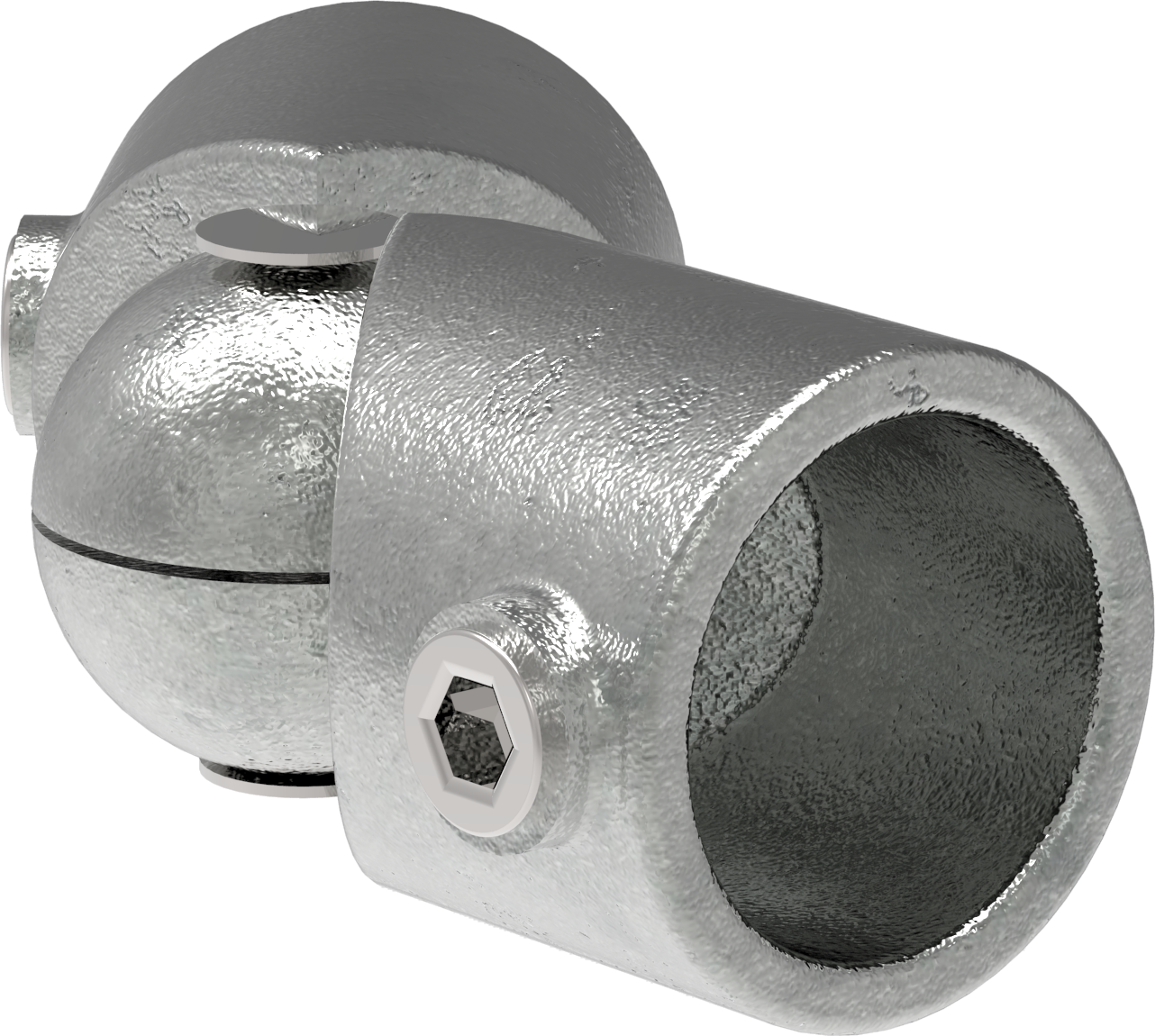 Rohrverbinder | Eckstück verstellbar | 125HD48 | 48,3 mm | 1 1/2" | Feuerverzinkt u. Elektrogalvanisiert