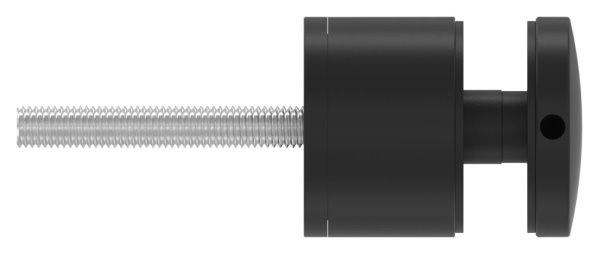 Glaspunkthalter Edelstahl V2A Ø 52 mm verstellbar RAL 9005 schwarz matt-88-1160195-240-V.9005