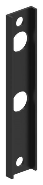 Adapter fuer Gittertorschloesser GTS2- fuer Rundrohre Ø 33 - 60mm- RAL 9005 schwarz-88-1156705-ALU.9005