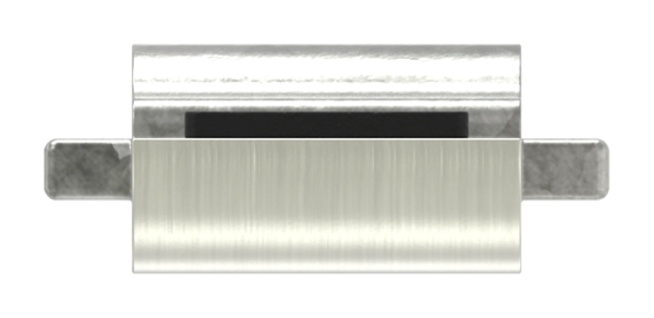 1 Sicherungsboden zu Glasklemme 52x52x32,5 mm AbZ Edelstahleffekt