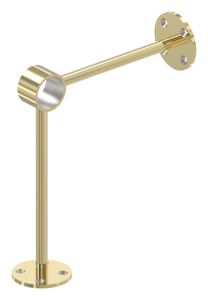 Fußlaufstütze, für Rohr 33,7mm, Messingoptik
