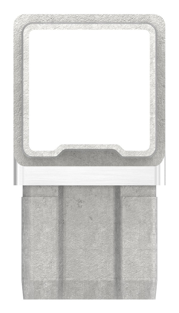 Verbindungsstück für Rohr 40x40x2mm, V2A