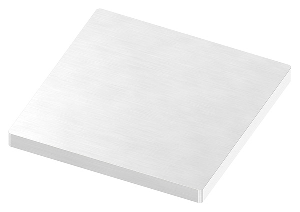 Ankerplatte, 100 x 100 x 8mm, mit Längsschliff, V2A
