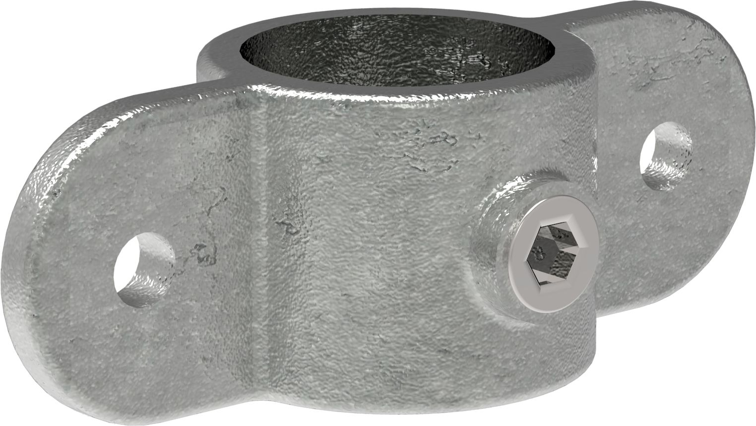 Rohrverbinder Gelenkauge doppelt Ø 48-3 mm -1 1-2- - Temperguss verzinkt - 167MD48-167MD48