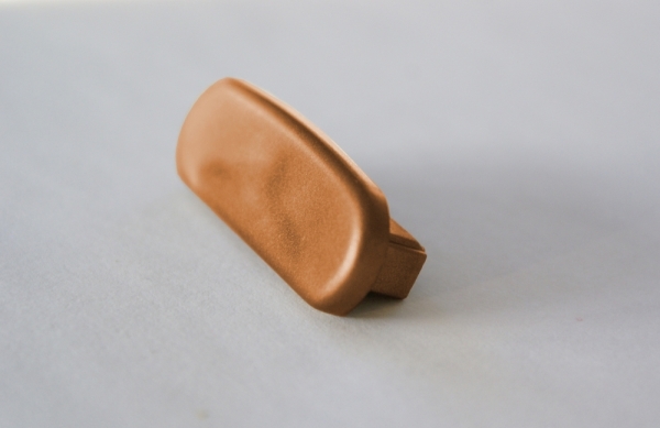 Endkappe für Kunststoffhandlauf für 40 x 8mm, kupfer