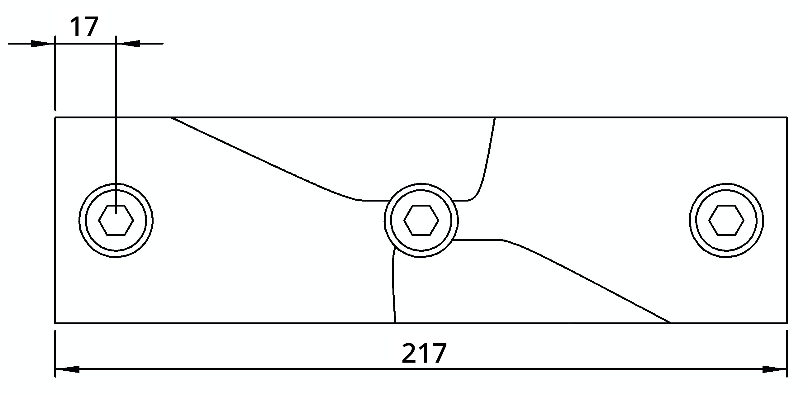 Rohrverbinder Kreuzstueck 30-45° Ø 48-3 mm -1 1-2- - Temperguss verzinkt - 130D48-130D48