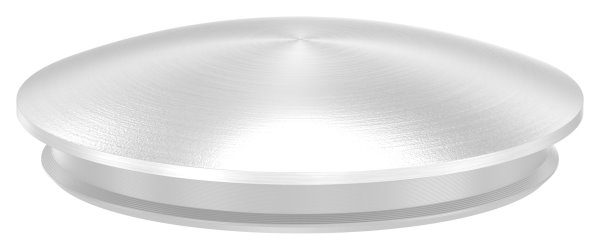 Stopfen leicht gewölbt V2A Vollmaterial für Ø 42,4x2,0 mm - mit Nase