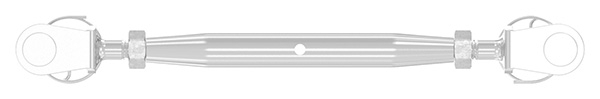 Wantenspanner | Gabel/Gabel | Gewinde M6 | V4A