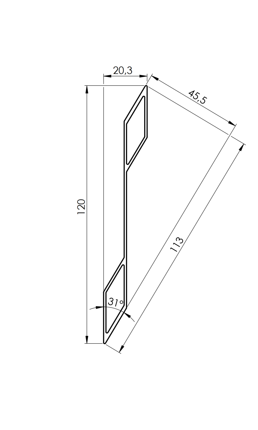 Zaunlamelle Aluminium 20 x 120 x 7000 mm pulverbeschichtet RAL 7016 Anthrazit-89.FGL2S20X1207000R7016