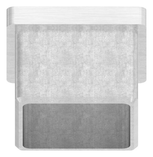 Endkappe für Rohr 35x35x2,0 mm zum Kleben V4A