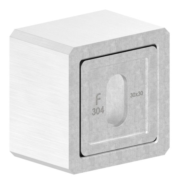 Wandbefestigung für Quadratrohr 30 x 30mm