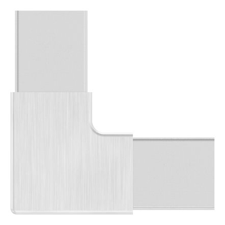 Eckverbinder Edelstahl V2A fuer Klemmprofil 20x20x1-25 mm geschliffen Korn 240-88-1155325.240