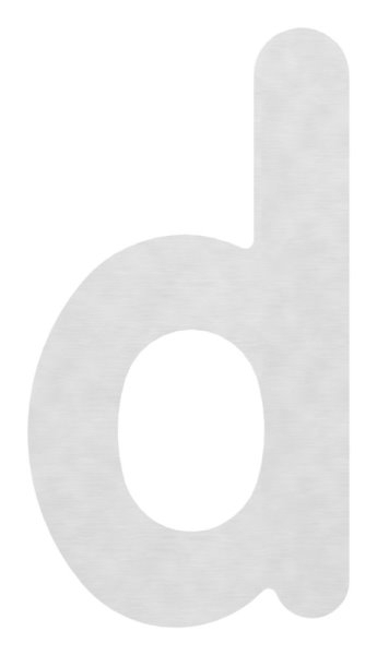 Buchstabe d | groß | Maße: 200 mm x 300 mm | V2A