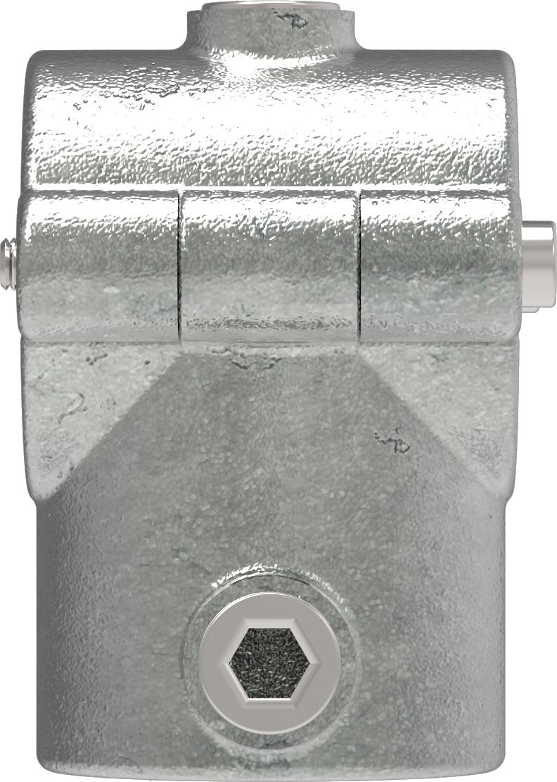 Rohrverbinder T-Stueck mit Bolzen aufklappbar Ø 33-7 mm -1- - Temperguss verzinkt - 136B34-136B34