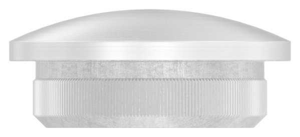 Stopfen leicht gewölbt V2A Vollmaterial für Ø 21,3x2,0 mm - dünne Ausführung