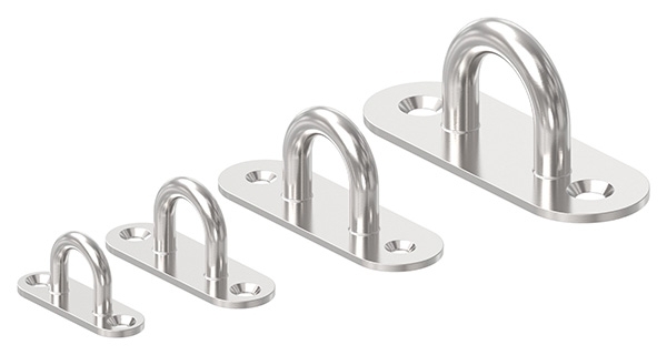 Befestigungsoese Edelstahl V4A 5 mm Rundeisen mit ovaler Platte- 2 Bohrungen-88.11100074005