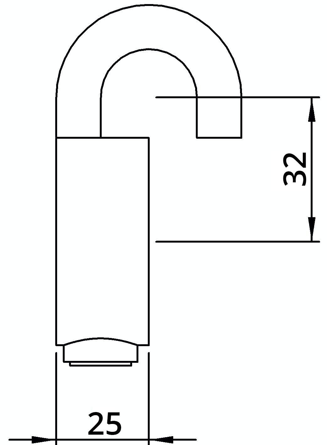 Rohrverbinder - Stellring mit Haken - 182A27 - 26-9 mm - 3-4- - Feuerverzinkt u. Elektrogalvanisiert-182A27