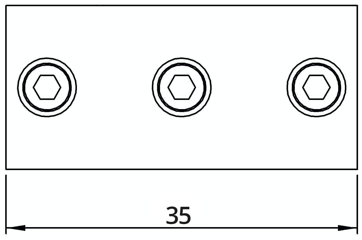 Rohrverbinder | T-Stück für Stützrohr | 176T21 | 21,3 mm | 1/2" | Temperguss u. Elektrogalvanisiert