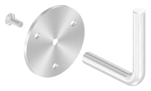 Handlaufhalter mit Ronde 70x4 mm zum Anschweißen V2A
