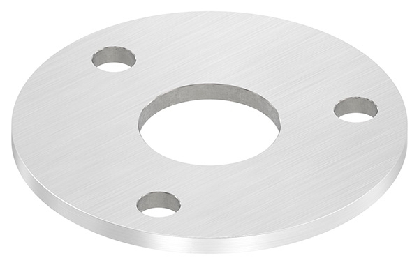 Ankerplatte Ø 120 x 6mm, mit Längsschliff, V4A