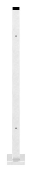 Edelstahlpfosten V2A zur Bodenmontage, Länge 880mm