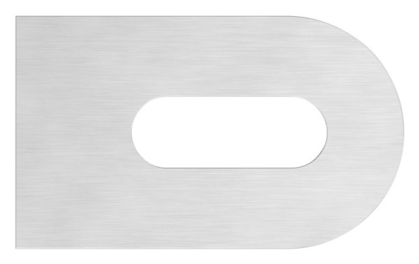 Anschweißlasche | Maße: 50x30x4 mm | mit Langloch: Ø 25x9 mm | V2A