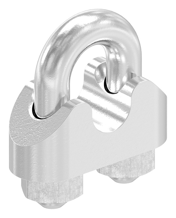 Drahtseilklemme | für Seil Ø: 6 mm | Gewinde: M5 | V4A