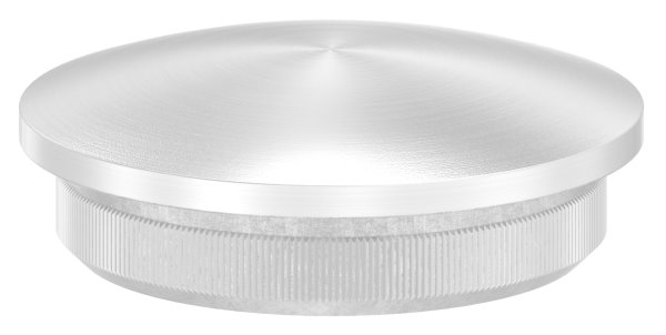 Stopfen leicht gewölbt V2A Vollmaterial für Ø 26,9x2,0 mm - dünne Ausführung