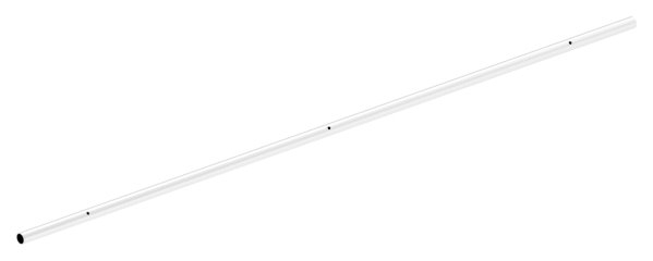Laufschiene fuer Glasschiebetueren V2A Rohr 25 x 2 mm- 1600 mm- 3x M8 Gewinde-88-1160840-240.1600